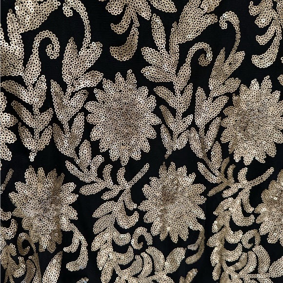 BNWT Calvin Klein Womens Black Sequined Blouson Party Cocktail Dress - Picture 4 of 7